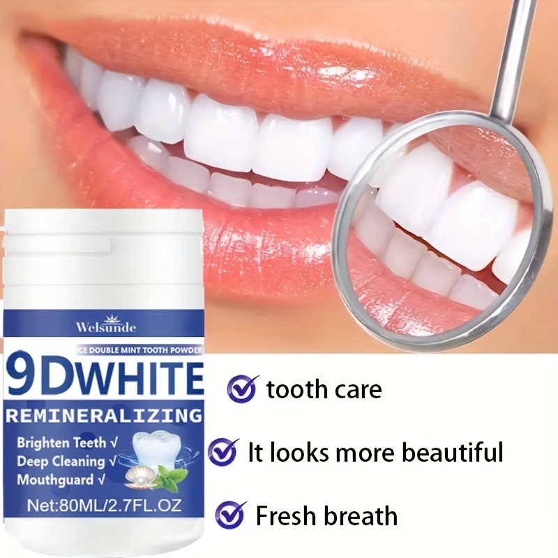 Teeth Whitening Zimba - 9D White Remineralisierendes Hydroxyapatit-Zahnpulver, Zahnaufhellungspulver, Tiefenreinigung,