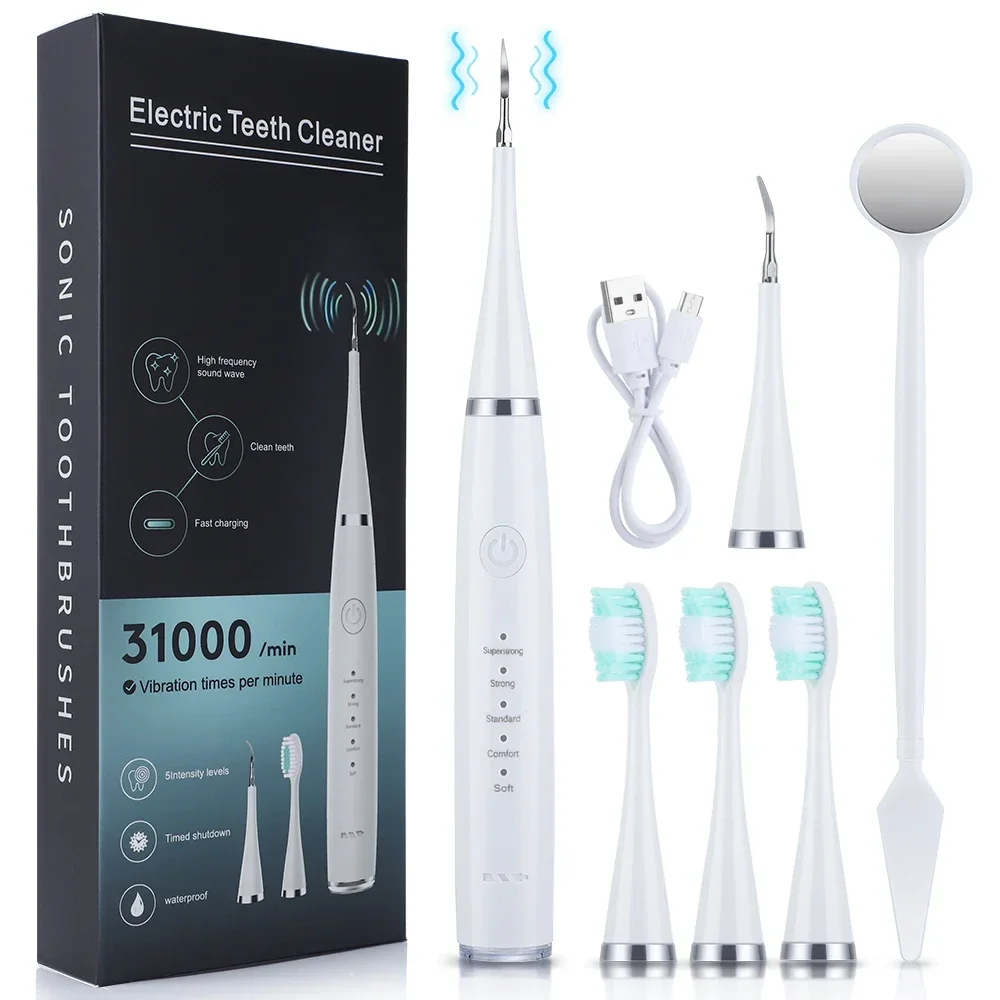 Teeth Whitening Professional - Ultraschall-Zahnsteinentferner zur Zahnreinigung, Entfernung von Zahnbelag,