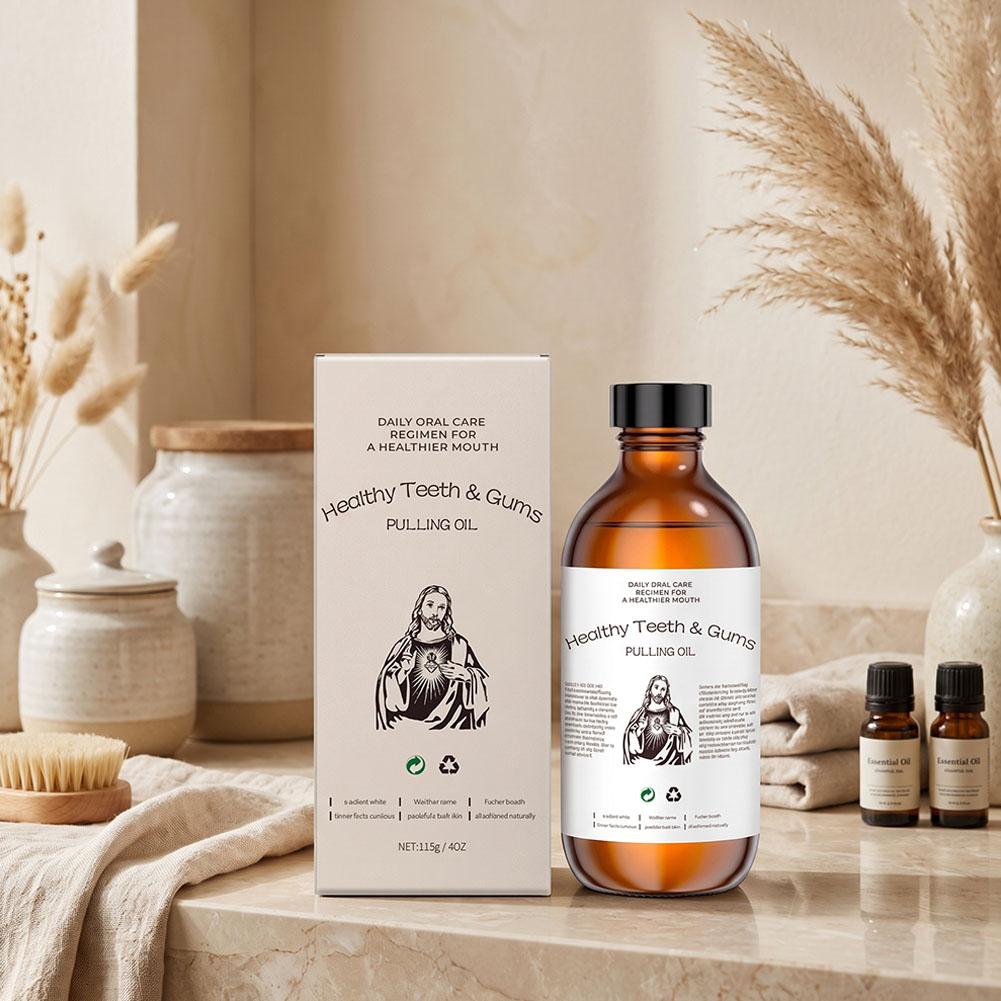 Teeth Whitening With Coconut Oil - Kokos-Minz-Öl-Mundspülung, alkoholfrei, frischer Atem, Zahnaufhellung, Tiefenreinigung,