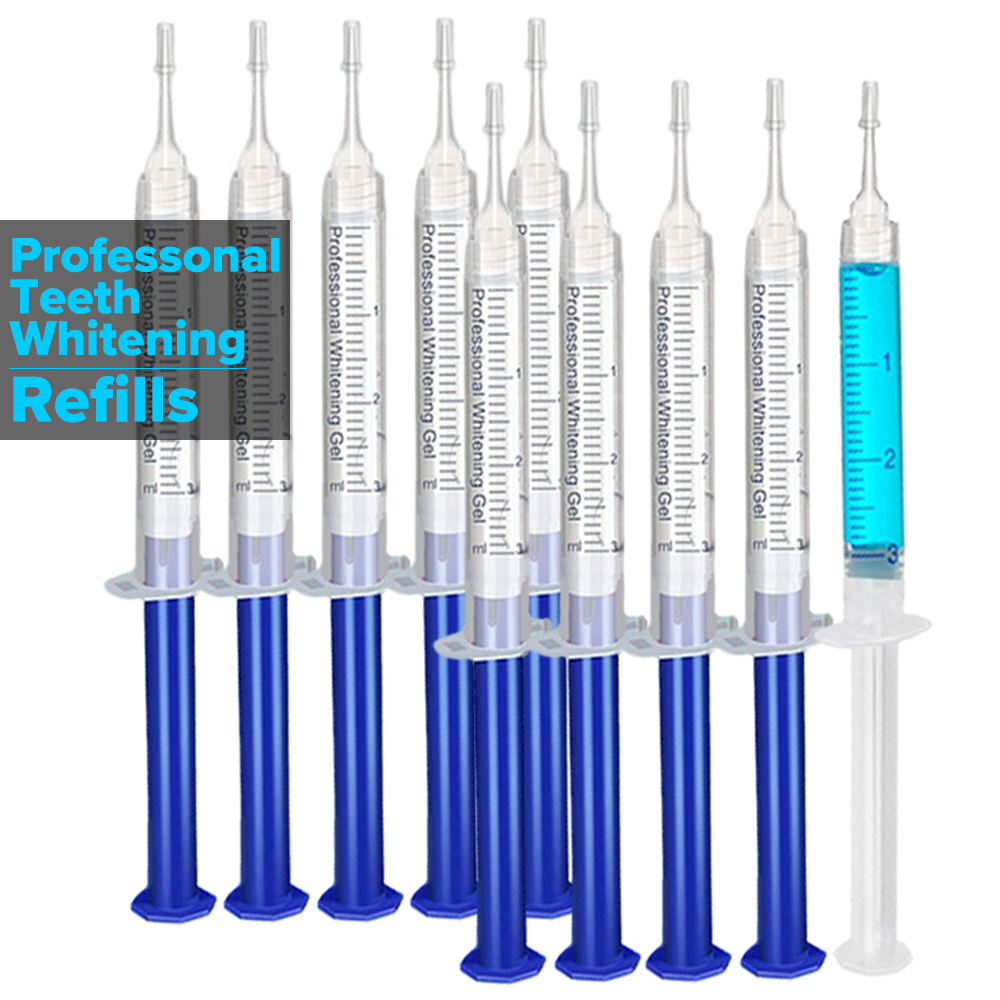 Teeth Whitening Q&M - Zahnaufhellungsgel, Nachfüllspritze, Zahnaufhellungsgel, Bleichmittel für Tablett
