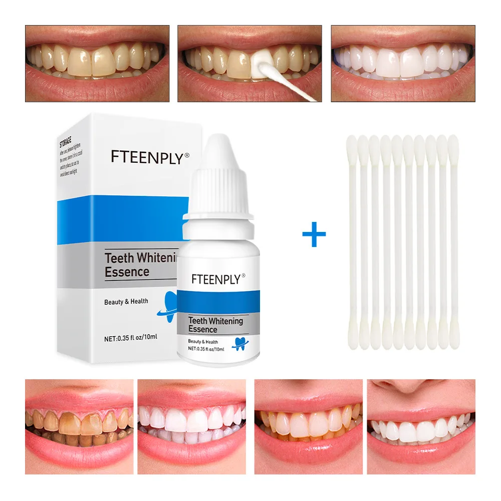 Teeth Whitening Q&M - FTEENPLY Zahnaufhellung Essenz Pulver Mundhygiene Reinigungsserum
