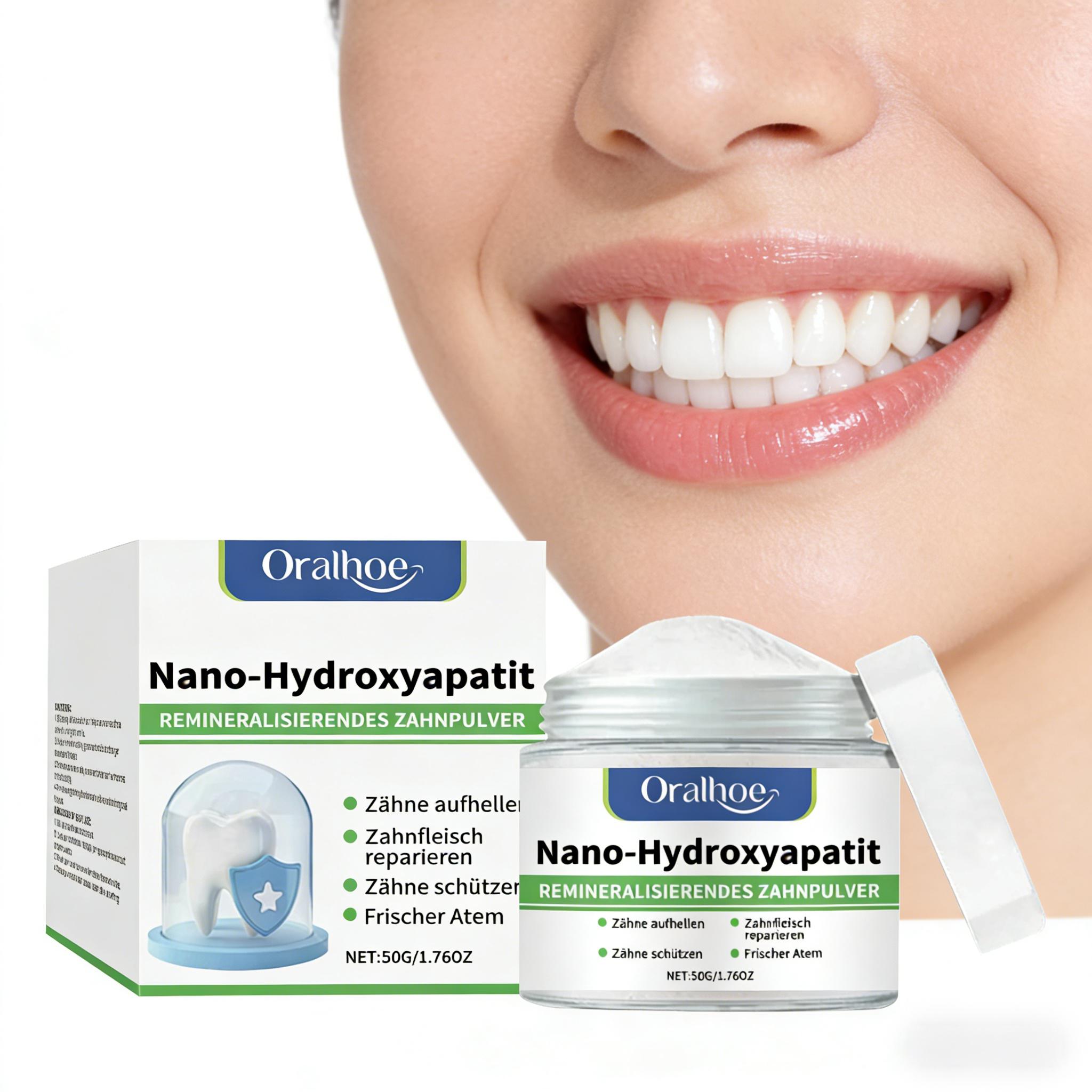 Teeth Whitening Q&M - Oralhoe Zahnaufhellungspulver Tiefenreinigung Zahnbelag Gelbe Flecken