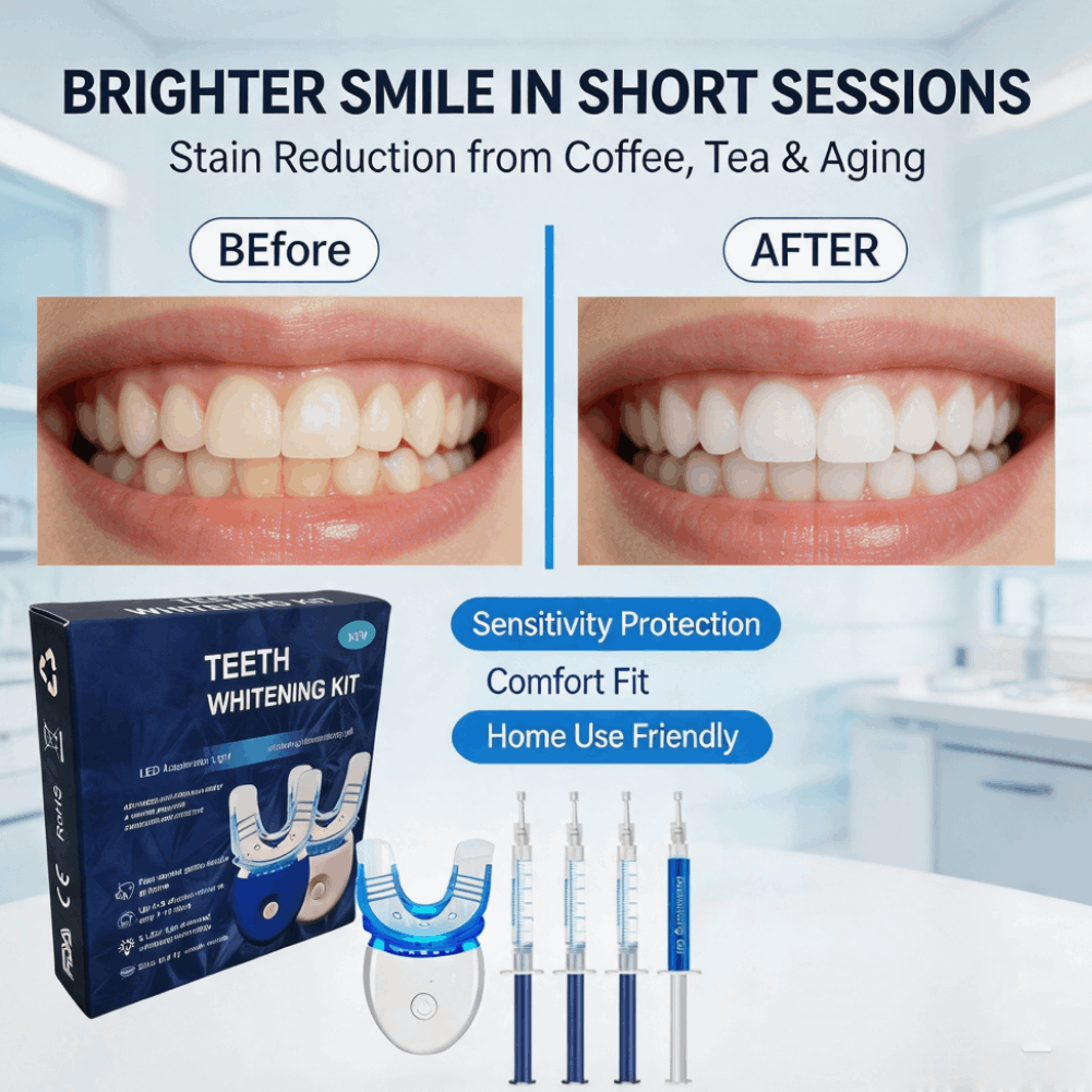 Teeth Whitening Opalescence - Professionelles Zahnaufhellungs-Set Gel LED-Licht Zahnaufheller Mundhygiene