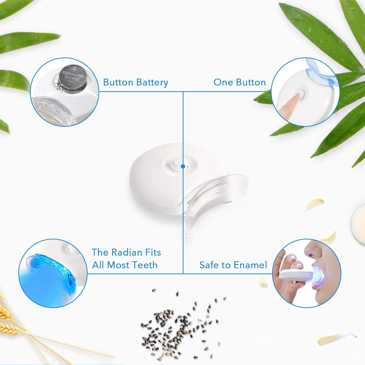 Zahnaufhellungs-Set – 5 x LED- – Teeth Whitening Q&M Bewertung und Preis