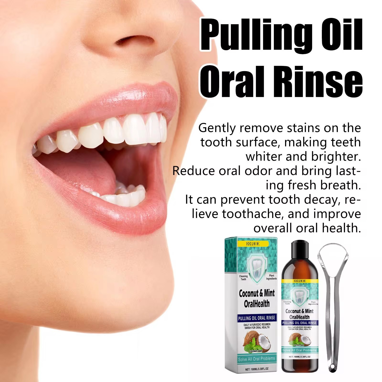 EELHOE Minze Kokosnussöl Ziehe – Teeth Whitening With Coconut Oil Bewertung und Preis