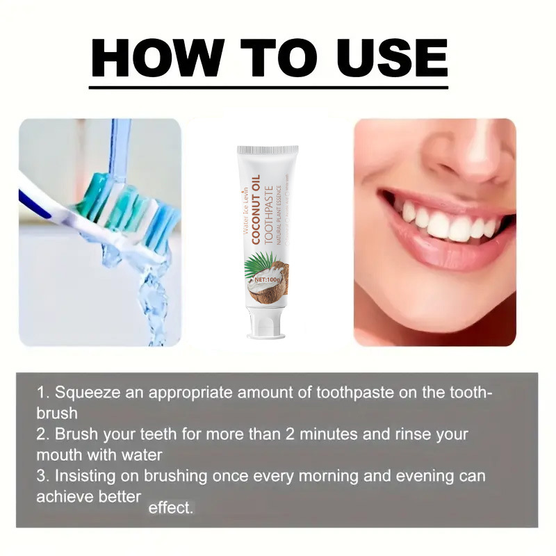 100 g Zahnpasta zum Aufhellen  – Teeth Whitening With Coconut Oil Bewertung und Preis