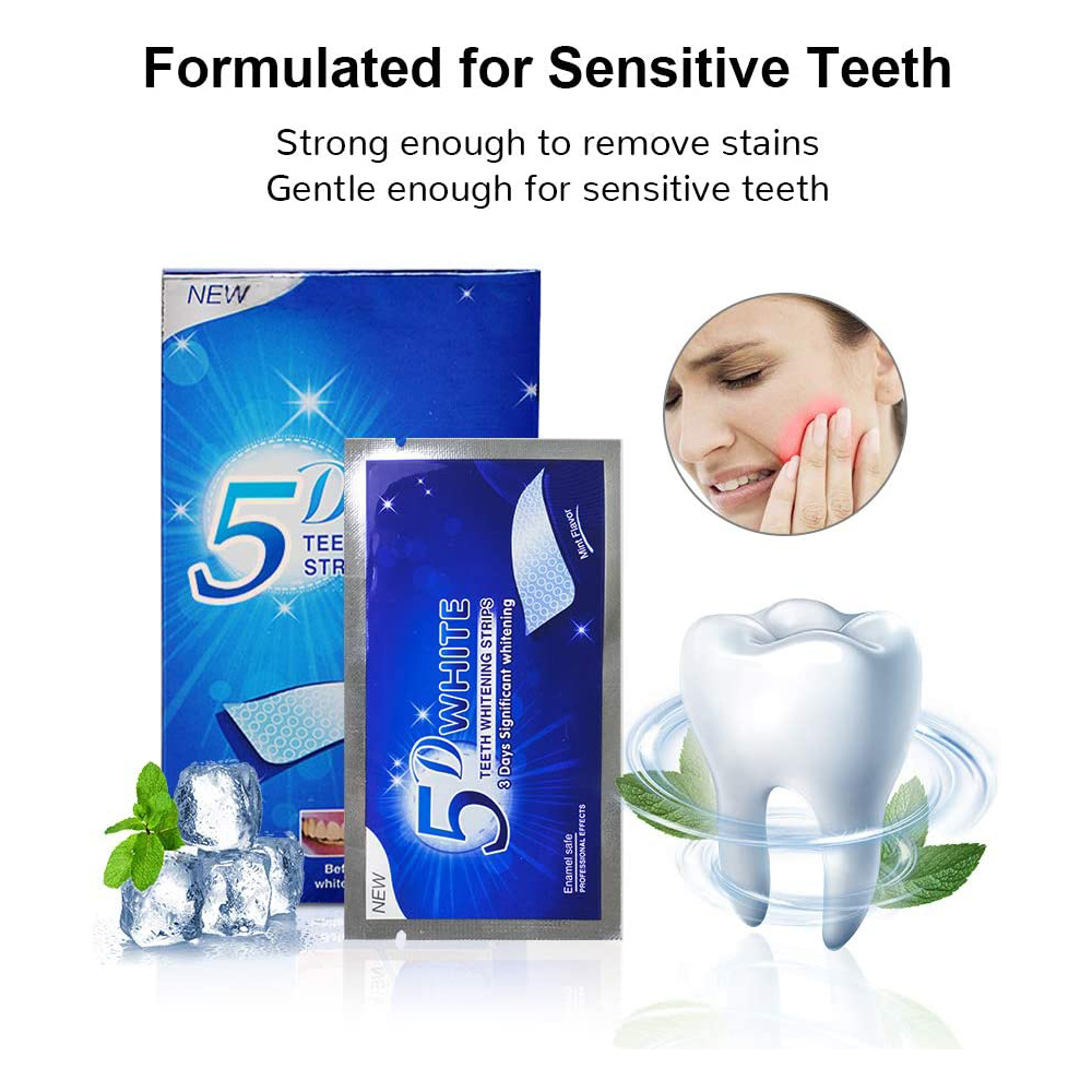 5D Weiße Zahnweißstreifen, Auf – Teeth Whitening Q&M Bewertung und Preis
